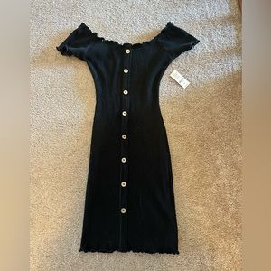 Arden’s Black Button Down Dress